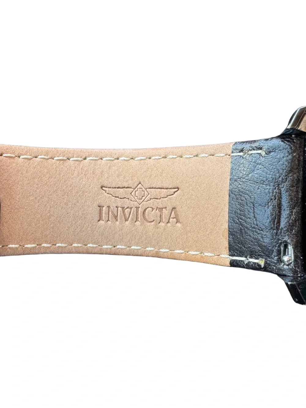 Invicta Black Dial Chronograph with Yellow Accents